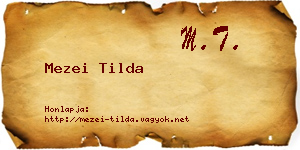 Mezei Tilda névjegykártya